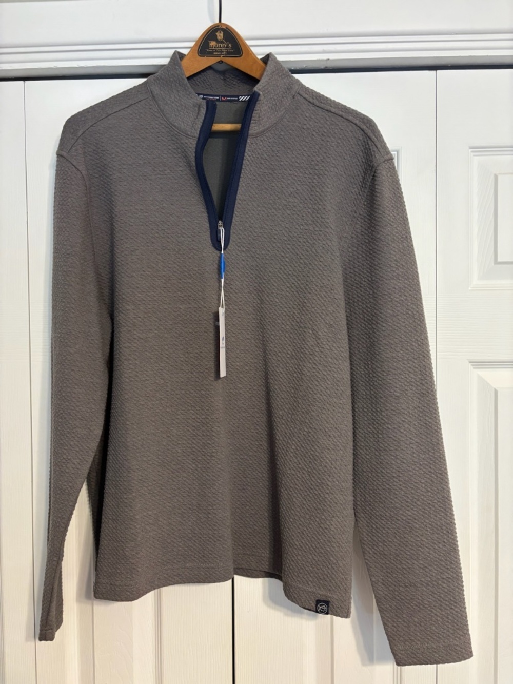 Southern Tide Heather Outbound Quarter Zip Pullover Mens Medium Shadow Grey NWT